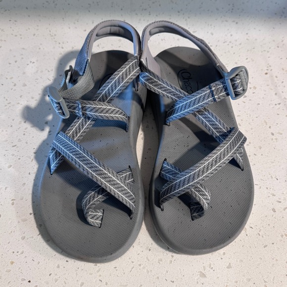 Chaco CushZ Mens 9 Grey Sport Sandals Toe Loop Comfort Footbed main image 7